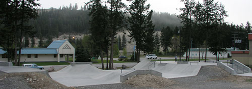 Golden concrete park